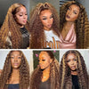 4/27 Highlight Wig Human Hair Deep Wave Hd Lace Wigs 36 Inch Curly Glueless Wigs Human Hair Colored Women Wigs On Clearance Sale