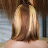 13x4 Transparent Lace Front Bob Wig Human Hair Ombre Honey Blonde 13x4 Wigs 10-16inch  4/27 Colored Transparent Frontal Lace Wig