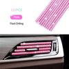 10 Stücke Diamant Auto Klimaanlage Outlet Streifen Bohrer U Form Strass Clip Dekoration Glänzende Kristall Trim Streifen Auto Zubehör
