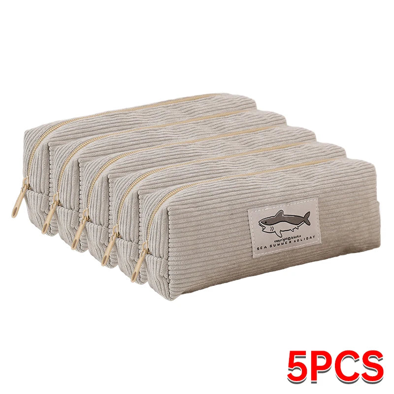 Niedliches Haifisch-Federmäppchen, Stickerei-Stifttasche, Schulanfangs-Zubehör, Schreibwaren für Mädchen, Kinder, Schreibtisch, niedliche Accessoires, Geschenk
