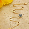 1 Piece Trendy Stainless Steel Shell Plum Flower Bohemia Party Bracelet For Women Original Design Bangle Jewelry