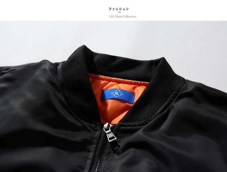 Bomber Jacket Men Women Spring Autumn Solid Pilot Jacket Military Flight Baseball Coat Male Fashion Army Green Windbreaker