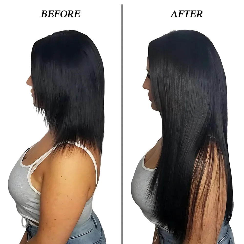 Seamless Clip ins Extensions Human Hair Straight Brazilian Remy Real Natural Hair 8Pcs 120G/Set Clip on Human Hair Extensions