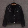 Denim Coat Women Denim Coat Turn Down Collar Single Breasted Full Sleeve Jackets Loose Casual Regular Short Jacket 2024