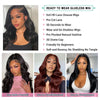 Ready To Wear 5x5 6x4 Lace Closure Perücke Body Wave Kleberlose Perücke Echthaar Ohne Kleber Vorgeschnittene Lace Perücke 180% Dichte