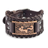 New Retro Wide Leather Pirate Compass Bracelet Men's Bracelet Celtic Viking Jewelry Compass Bracelet Accessories Party Gifts