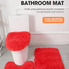 3er-Set einfarbige Heimteppiche Toilettendeckelbezug Teppich-Set rutschfeste Fußmatte für Badezimmerboden Badteppich Fußmatte