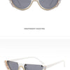 Trendy Diamond Cat Eye Sunglasses Women Luxury Brand Designer Crystal Sexy Cateye Metal Jewel Frame Rhinestone Eyewear Oculos