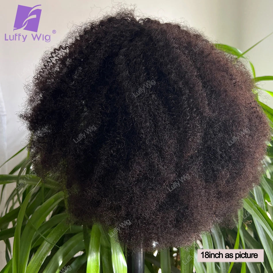 Kordelzug Pferdeschwanz Echthaar 4c Afro Kinky Curly Pferdeschwänze Echtes mongolisches Remy Haar Pferdeschwanz Clip-In Extensions Bundles 120g