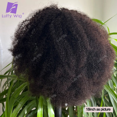 Kordelzug Pferdeschwanz Echthaar 4c Afro Kinky Curly Pferdeschwänze Echtes mongolisches Remy Haar Pferdeschwanz Clip-In Extensions Bundles 120g