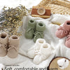 Baby Schuhe Baumwolle Gestrickte Neugeborene Mädchen Jungen Stiefel Mode Einfarbig Warme Kleinkind Kind Slip-On Bettschuhe Handgemacht 0-18M Fußbekleidung