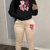 Women's Hoodies Sets Pants Suit 2 Piece Outfits 2025 New Letter Print Bear Aesthetics Sweatshirt and Sweatpants Womens Tracksuit