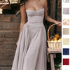 2024 Summer Sexy Spaghetti Strap Long Dresses Slim French Vintage Elegantes Style Suspender Party Dress Vestidos Robes Longues