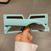 KAMMPT Quadratische Oversize-Sonnenbrille Unisex Trendige Verlaufs-Goggle Luxusmarken-Design Sonnenbrille