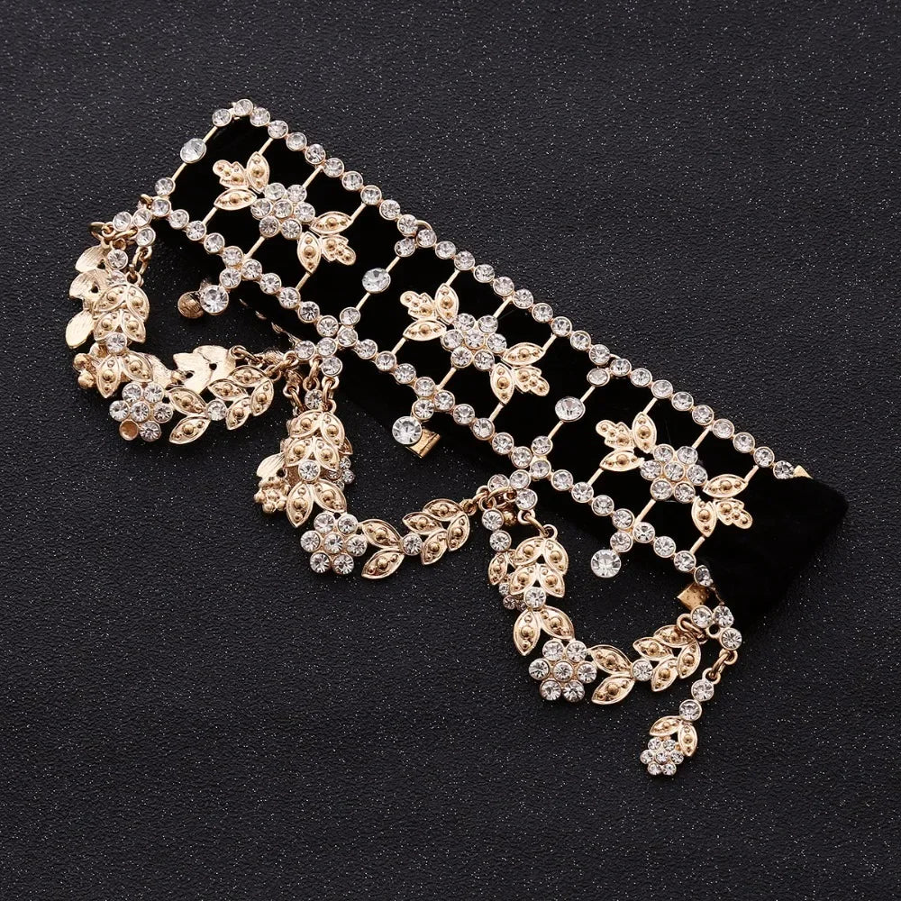 Modische Kristall-Strass-Choker, Samt-Statement-Halsketten für Damen, Collares, Schmuck, Partygeschenk
