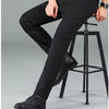 Men's pure black jeans Korean version trendy straight fit pants men's comfortable and elastic classic business jeans