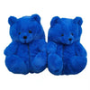 Cute Teddy Bear Plush Winter Slippers Wrapped in Heels Fun Indoor Floor Shoes Women's Gift Warm and Soft Cartoon Plush Animal Sl