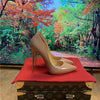 Multi color customized 12cm super high heels, nude white patent leather, sexy red sole, pointed thin single order shoes