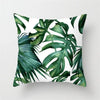 45cm Cushion Case Removable Polyester Green Plant Print Pillowcase Tropical Leaf Cactus Monstera Throw Cushion Cover Home Decor