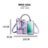 Designer Handheld Small Square Bag 2025 New Style Bow Sweet and High Quality Texture Single Shoulder Cross Shoulder Female