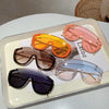 KAMMPT Fashion Leopard Damen-Sonnenbrille, stilvolle getönte Outdoor-Sportbrille, luxuriöses Metalldesign, Oversize Herren-Sonnenbrille