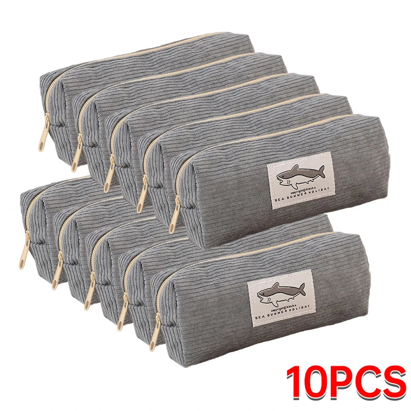 Niedliches Haifisch-Federmäppchen, Stickerei-Stifttasche, Schulanfangs-Zubehör, Schreibwaren für Mädchen, Kinder, Schreibtisch, niedliche Accessoires, Geschenk