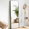 JHK 64"x21" Ganzkörper-Wandspiegel, stehend, hängend oder anlehnend, Wandspiegel mit Ständer, Rahmen aus Aluminiumlegierung, Wohnzimmer
