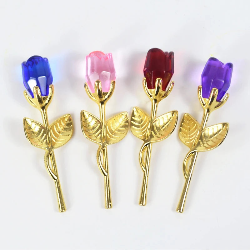 Valentinstag Geschenk Ich liebe dich Kristallbär Künstliche Rosenlehrer Muttertag Hochzeit Geburtstag Party Geschenke für Gäste