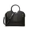 New Fashionable Large Capacity Crocodile Pattern Handbag Trendy Women's Crossbody Bag Quality Single Shoulder Bag Motorcycle Equ