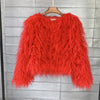 New Autumn Winter Warm Women Faux Fur Coat Loose Black White Pink Plush Coat Female Fur Jacket