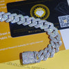 Pass Diamond Test Hip Hop Jewelry VVS1 Stone Shiny 2row 3row Men Women 925 Sterling Silver Necklace Moissanite Cuban Link Chain