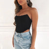 Sleeveless Off Shoulder Velvet Fashion Sexy Corset Crop Tops Vest Female Underwear Backless Bustier Top Solid