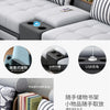 MINGDIBAO Fabric Sofa Set Furniture Living Room Sofa Set with USB and Stools / Big U Shape Cloth Couch Sofas for Home Furniture