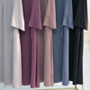 2025 Premium Nida Ruffle Sleeves Women Muslim Dress with Front Zipper Ramadan Abaya Islam Clothing Maxi Dress Female Modest Robe