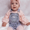 2024 Baby Boy Girl Overalls INS Toddler Denim Jumpsuit Clothes Unisex Infant Summer All-match Casual Pants 1 2 3 Y Kid Daily Set