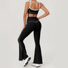Yoga Set Women Sport Bra Gym Workout Legging High Waist Wide Flare Pant Fitness Sports Shorts Active Wear Suit