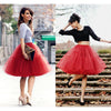 Multi-layer Tulle Tutu Skirts Fuchsia 6 Layers Fluffy Petticoat Underskirt Princess Ball Gown Women Halloween Party Skirt