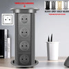 Motorized Lifting Pop Up Tower Power Outlet Hidden Mounted Kitchen Worktop USB Type C Socket with Speaker Wireless Charging