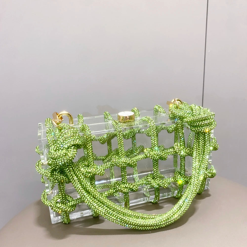 Abendtasche mit Strasssteinen, silberne, handgefertigte Handtasche mit Kristallbesatz für Damen, Geldbörsen und Handtaschen, luxuriöse Designer-Banketttasche