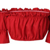 Crop tops women 2024 summer lantern sleeve sexy strapless beach tops plus size red black white ruched crop top