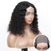 Deep Curly Short Bob Wig Human Hair 180 Density 13x4 Lace Front Wigs for Women Pre Plucked Deep Wave T Lace Wigs Natural Black
