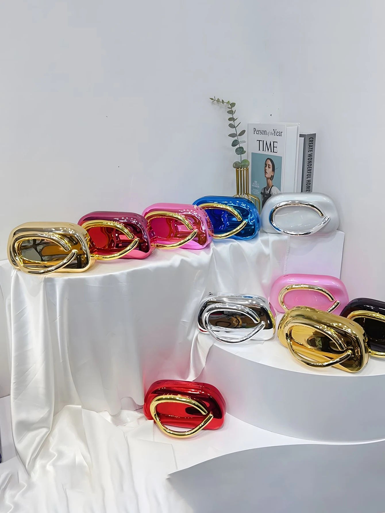 Mode Elegante Metallverschluss Boxförmige Umhängetaschen Damen Abendtaschen Hochzeit Mini Damen Geldbörse Party Niedliche Geldbörse Clutch