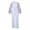 Mesh Jumpsuit Women White Overalls Party Lace Rompers New In Bodysuit One Piece Long Sleeve Summer Long Pants Y2k Spring Work