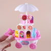 1:12 Puppenhaus Eiswagen Babybett Simulation Miniatur Szene Display Dessertauto Etagenbett Badezimmer Küche Spielzeug für Mädchen