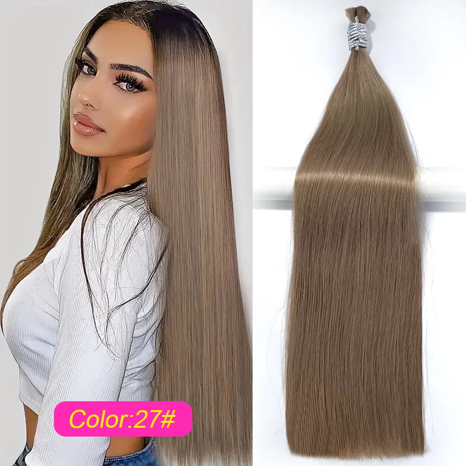 Human Hair Bulk No Weft Vietnamese Hair Virgin Remy Straight Hair Bulk 12-30inch 100g 100% Real Natural Hair Extension Grey 99j