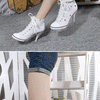 Women Boots Short High Heels Shoes For Women Botas British Style Rivet Ankle Boots Pointed Toe Side zipper strap Female Heels