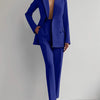 Pant Suits Women Blazer Double Breasted Blazers Ankle Length Pencil Pants Two Pieces Solid Office Lady Summer Slim Fit 2025