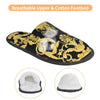 Custom Queen Of Absolutely Everything Gold Baroque Soft Memory Foam House Slippers Women Comfy Warm Anti-skid Sole Slipper
