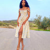 Suninheart Summer Pink Floral Print Corset Dress Midi Elegant Sexy Party Dresses Holiday Birthday Casual A Line Women Clothing
