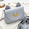Summer Sailor Moon Ladies Handbag Black Luna Cat Shape Chain Shoulder Bag PU Leather Women Messenger Crossbody Small Bag Purses